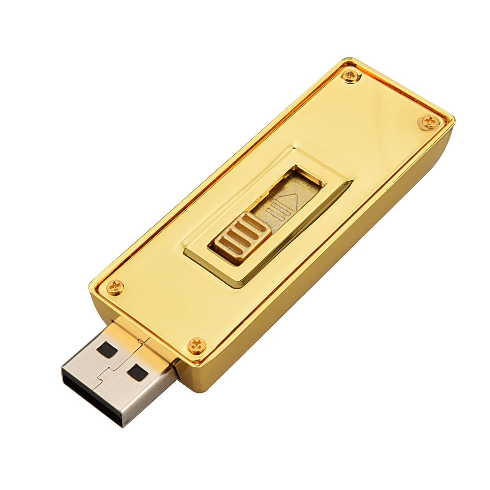 Gold Bar USB Flash Drive Pendrive Capless Gold Memory Stick