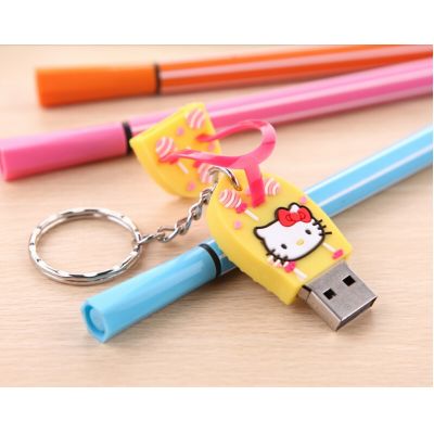Cute Hello Kitty Slippers 16GB USB Thumb Drive Flash Stick