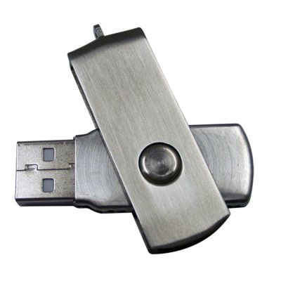 High Quality 8GB Silvery Swivel USB Flash Drive Advertising Gift
