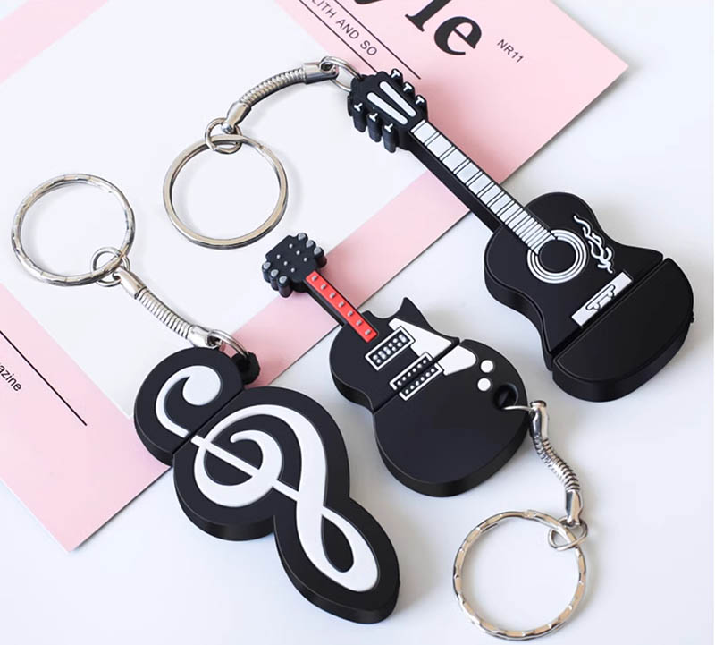 mini soft PVC USB drive featuring a music-theme outline