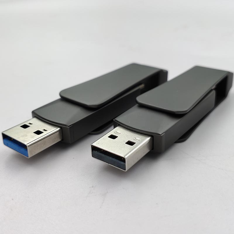 rotating design usb flash drive solid metal construction