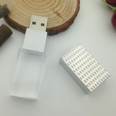 Engrave Logo LED Crystal 4GB USB Memory Stick Pendrive