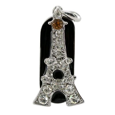 Swivel Eiffel Tower Micro USB Flash Drive Thumb Diamond Lanyard