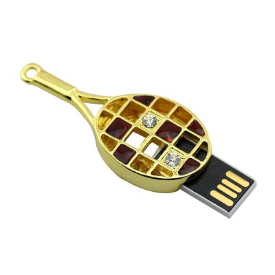 Tennis Racket 1GB USB Flash Drive U Disk Crystal Gift