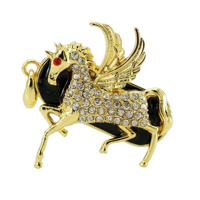 Crystal Necklace Horse 2GB USB Micro Flash Drive U Disk