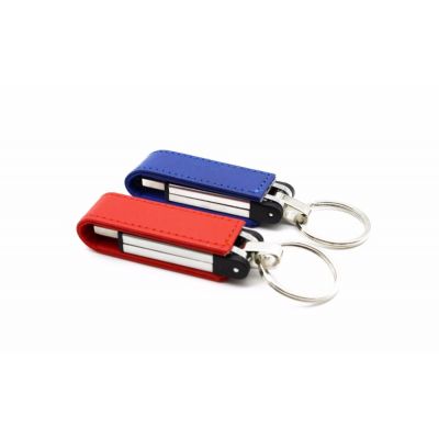 32GB Key Chain Colorful Flip Leather USB Flash Driver 