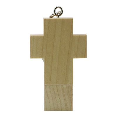 Environmentally Maple Wood Cross 8GB USB Flash Drive Memory Stick 